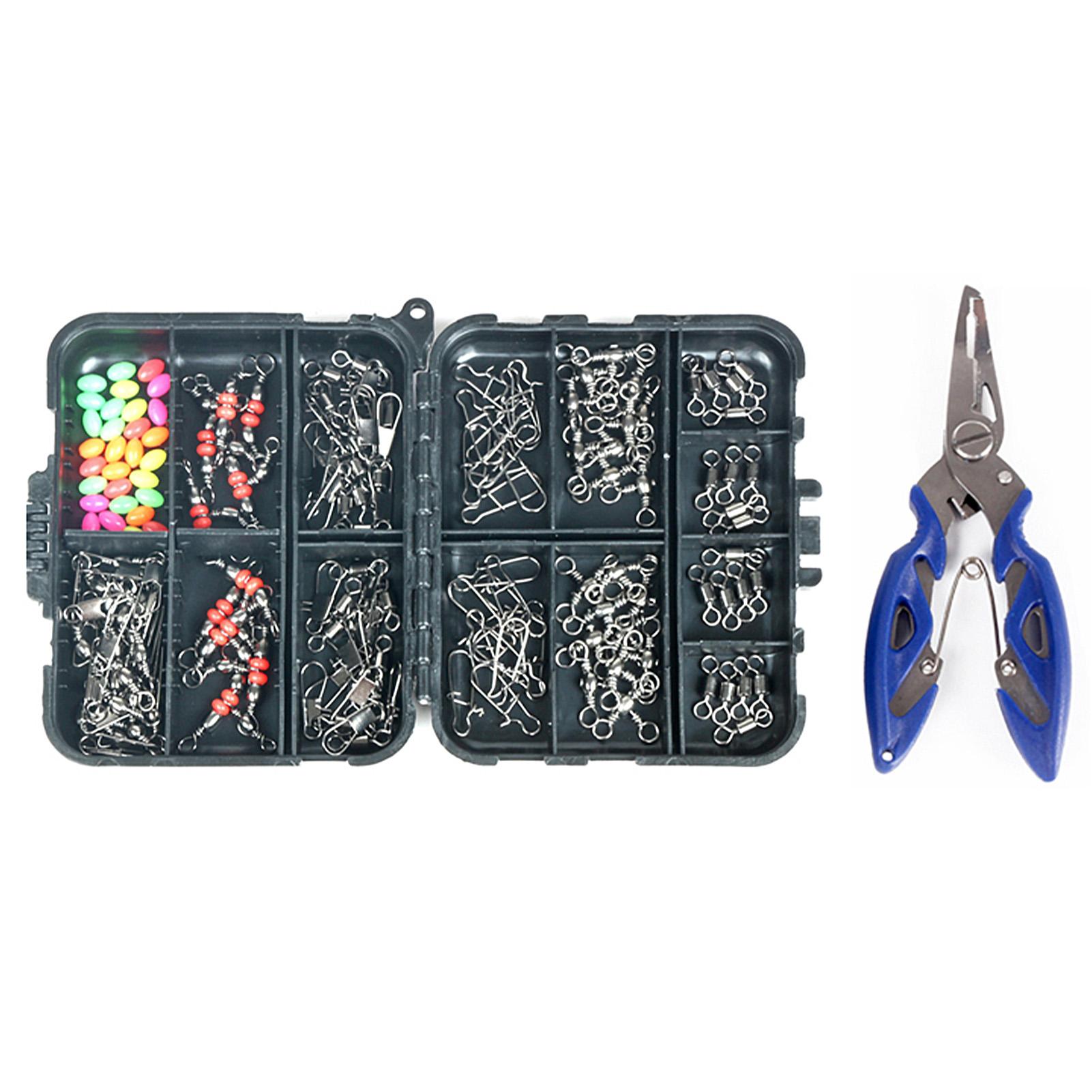 Angelzange und 140-teiliges Köder-Angelzubehör-Set Salzwasser-Hakenlöser Angelschnur schwarz