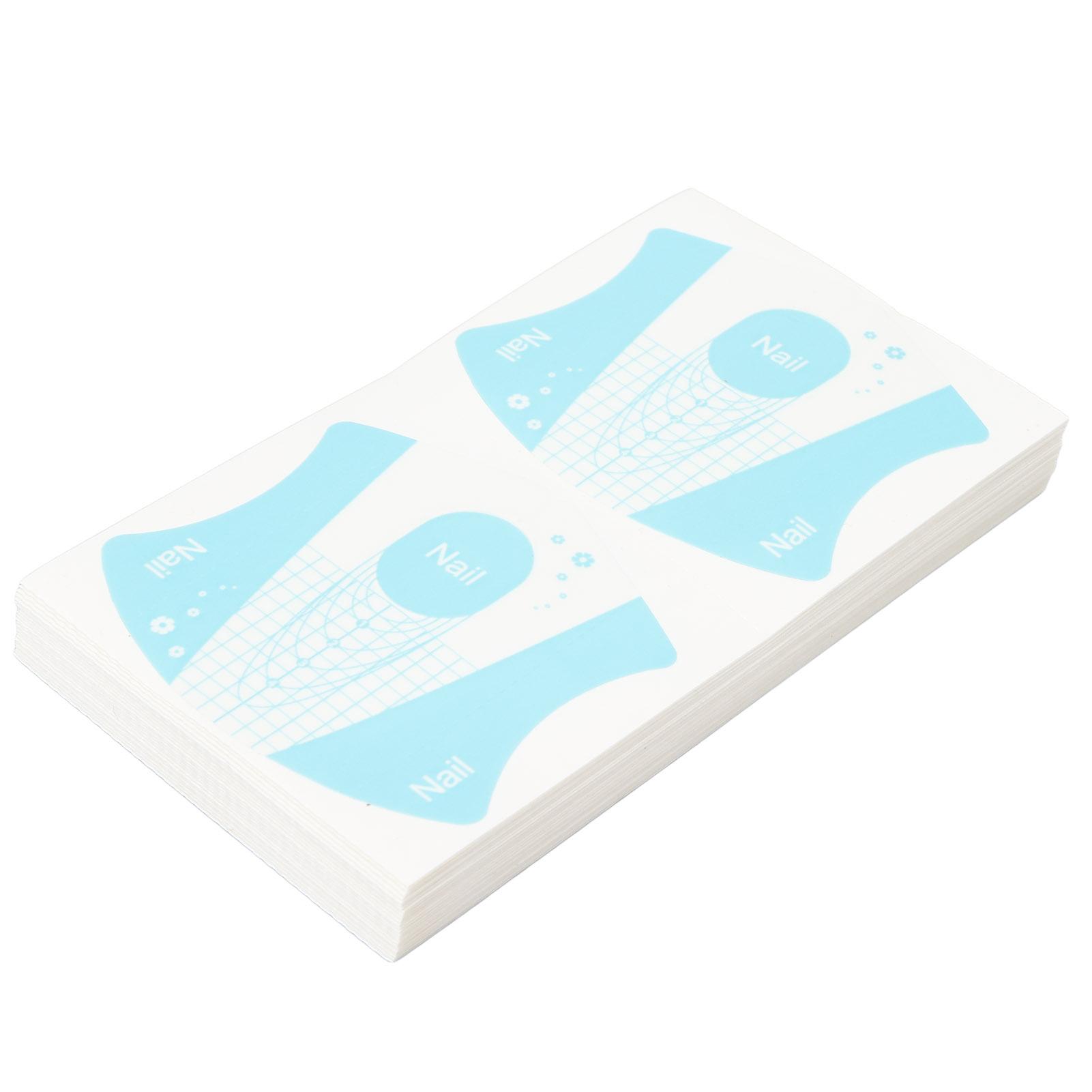 100 Stück Wiederverwendbare Nail Art Guide Form Selbstklebender Nail Art Verlängerungssticker für Nagelstudio