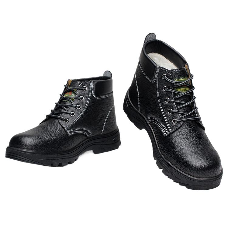 Arbeitsschuhe Stahlkappe Anti-Quetsch- und Durchstichsicher Arbeitsschuhe Herren Baumwolle Warm und Samt Kältefest 46