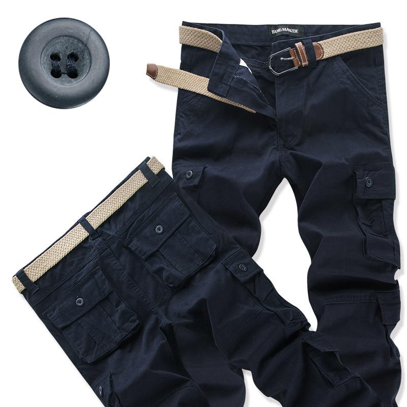 Taktische Hosen für Herren, lässige Cargohose, Outdoor-Sport, Arbeitshose, hochwertige Jogger, Wanderhose, koreanische Jogginghose 44 navy blau