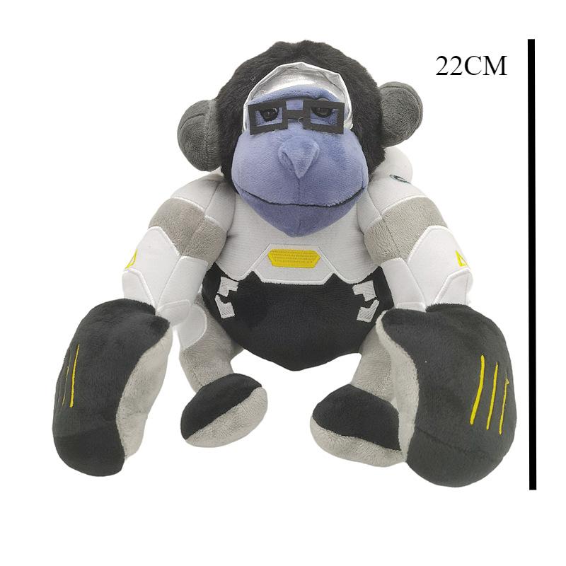 Kreatives neues Jumbo-Winston-Plüschtier OverWatch Winston Gorilla Plüschpuppe Geburtstagsgeschenk Anime-Plüschtier Jumbo Winston Plüsch Overwatch Height 22cm