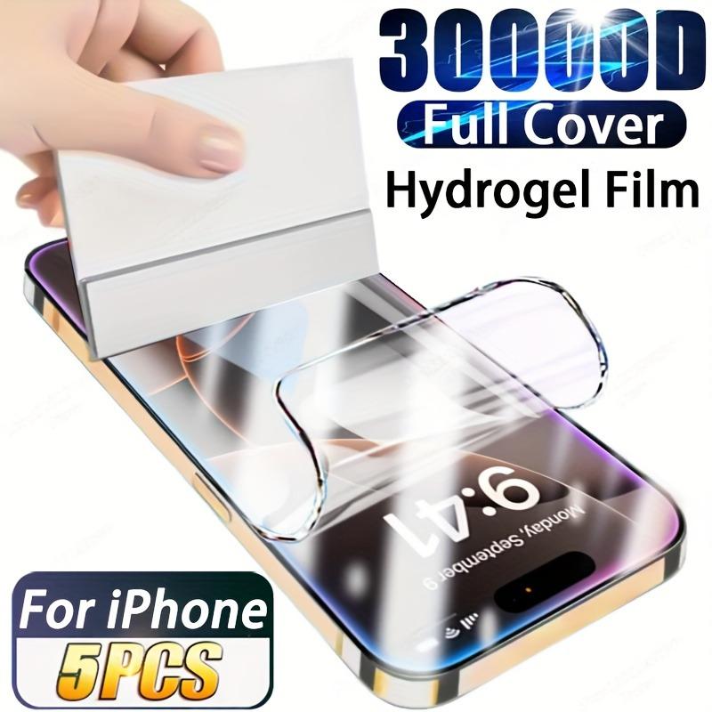5 Stück Hydrogel-Folie für iPhone 17 Pro Max 17 Air 16 15 14 13 12 11 Pro Max Plus Vollständiger Displayschutz iPhone 17 pro max reinfarbig