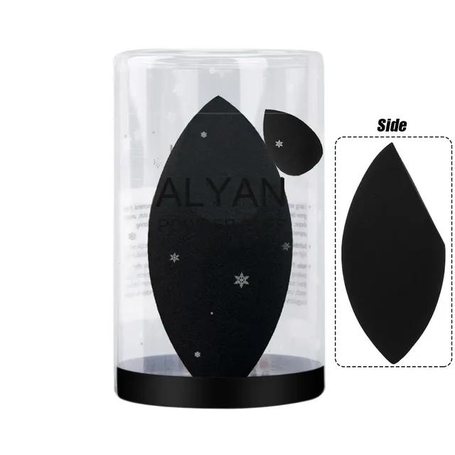 2 Stück Schwarzer Make-up Schwamm Kissen Verblenden Beauty 7 Form Ei Olive Tropfen Kürbis Weiche Kosmetik Puderquaste Foundation Puder Beauty Werkzeug Olive