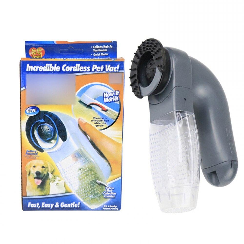Elektrischer Haustier-Staubsauger, Hund, Katze, Massagebürste, Haustier-Staubsauger, Sauger, Schönheitsprodukte 1PCS grau