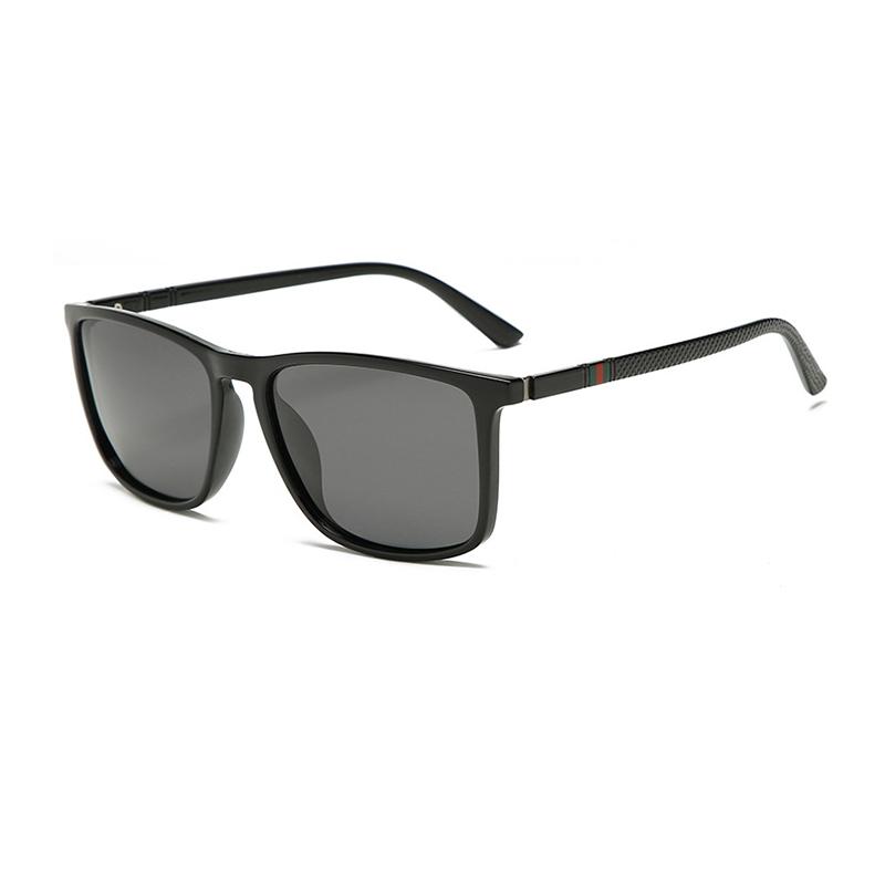 Neue Luxus Polarisierte Sonnenbrille männer Driving Shades Männliche Sonnenbrille Vintage Reise Angeln Klassische Sonnenbrille UV400 graue/schwarz
