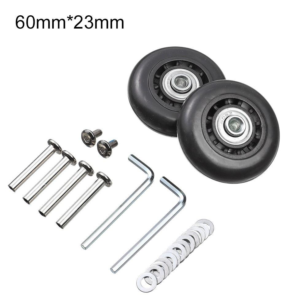 Mit Schrauben-Lenkrad-Reparatursatz, Kofferteile, Achsen, Räder ersetzen, Reisegepäckräder 60mm*23mm