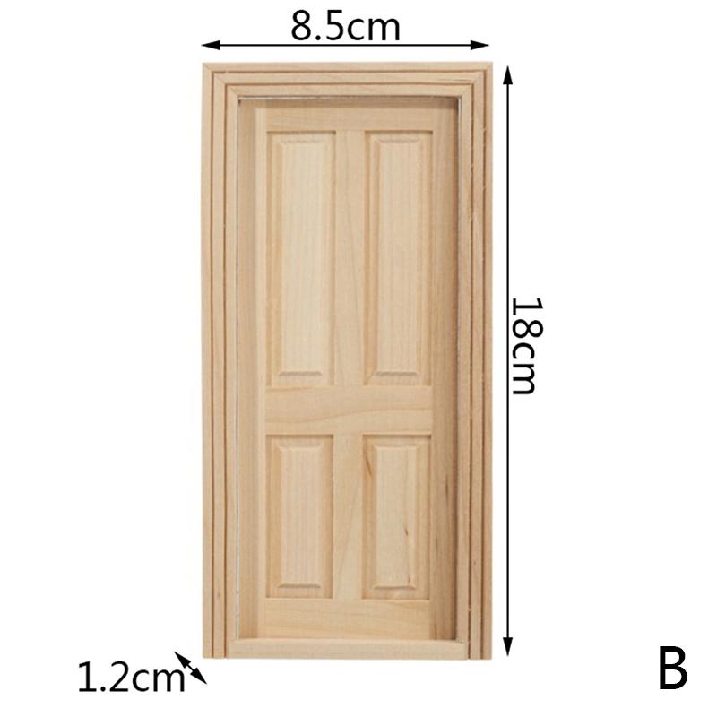 Puppenhaus Diy Mini Tür- und Fenstermaterial Modellzubehör kann bemalt und gefärbt werden Tür- und Fenstermodell 18*8.5cm
