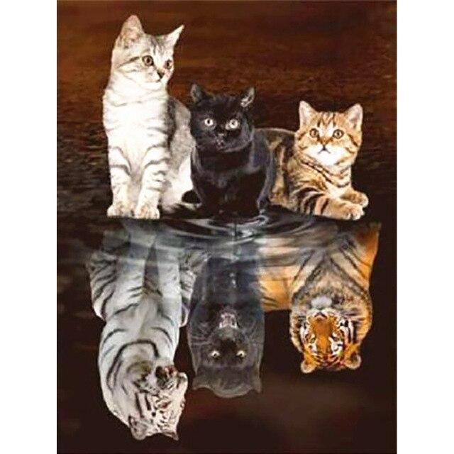 5D DIY Hund Diamant Malerei Tier Cartoon voller Bohrer quadratisch rund Tiger Katze Diamant Kunst Stickerei Kreuzstich Home Dekoration Full Round 20X30CM grün