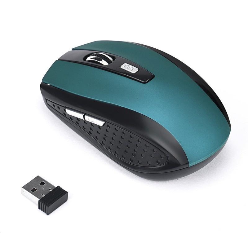 1PC Maus Gaming 2,4 GHz Drahtlose Maus USB Empfänger für PC Laptop Desktop-Computer Maus Mäuse für Laptop Computer LM blau