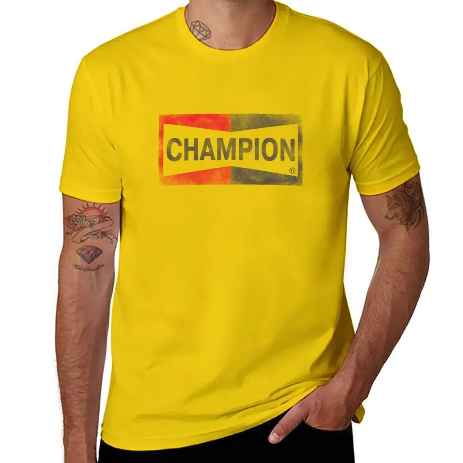Kawaii Kleidung Lustige Übergrößen Tops T-Shirt Herren Schwergewichts-Champion Zündkerze Brad Pitt (Cliff Booth) T-Shirt ohne Hintergrund 4XL