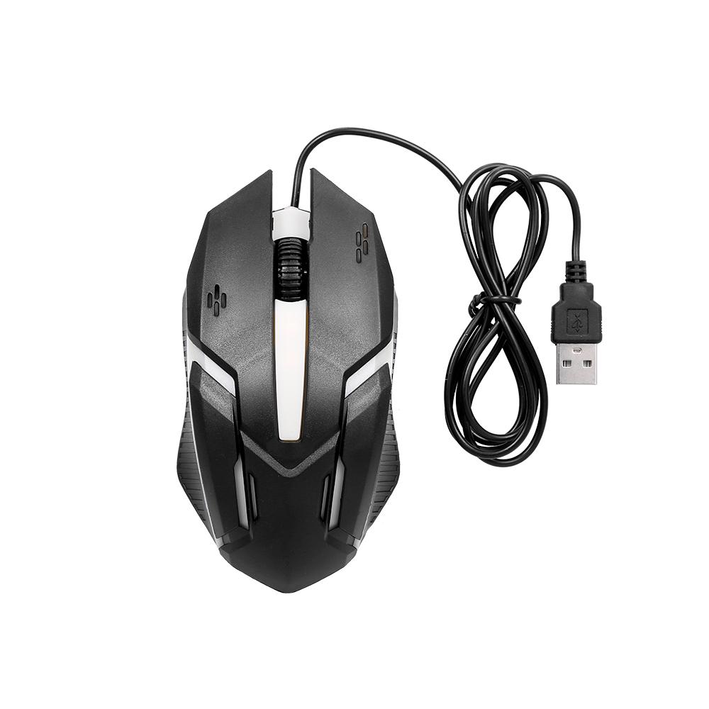 CM-818 Kabelgebundene optische Maus, Gaming-Maus, 1200 DPI, USB-Gaming-Maus, ergonomische Maus mit bunten Farben schwarz