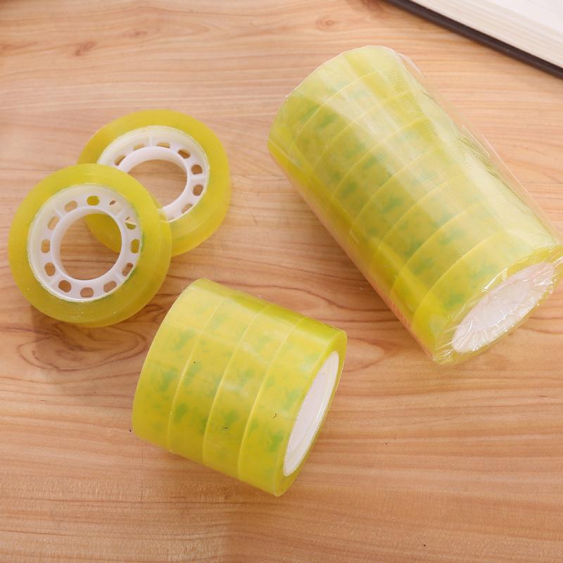 Büro-Briefpapier Transparentes Klebeband 12 mm Verpackungsversiegelung Kleines Klebeband 30 m Transparentes Klebeband Schulbedarf Studenten-Briefpapier 5pcs transparent/weiß