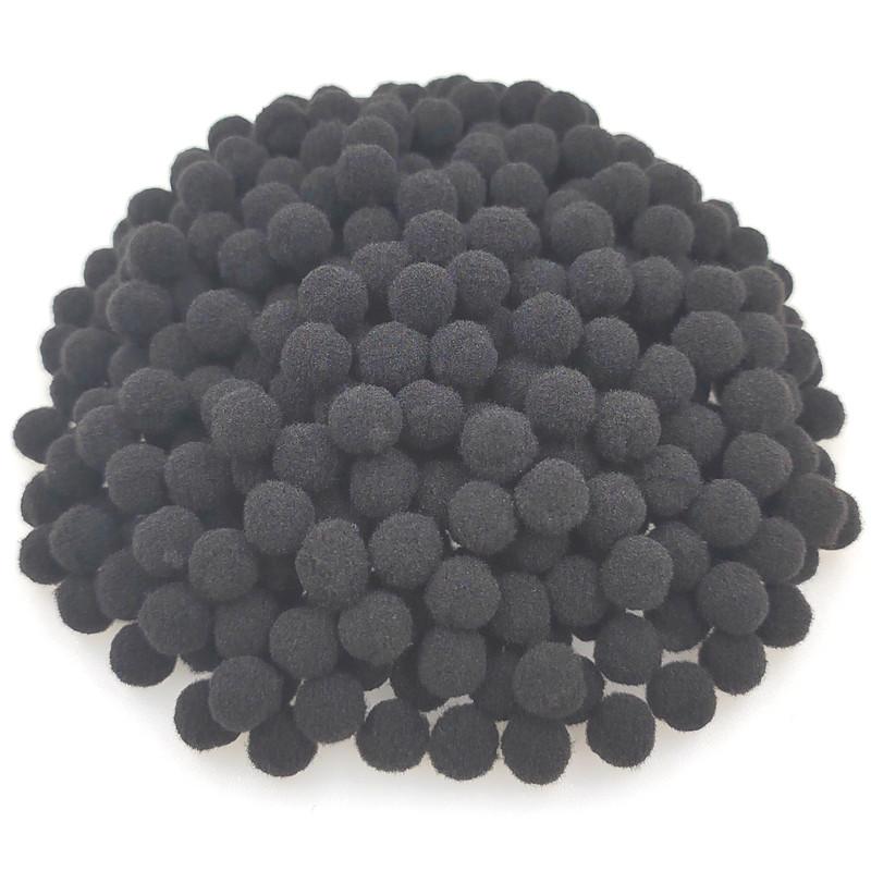 150 Stück/100 Stück 10/15 mm Pompones Pompom Nähen Plüschball DIY Handarbeit Material Flauschiges Hochzeitsdekor Bastelzubehör Schmuck Weiches Kinderspielzeug Zubehör 15mm 100pcs schwarz