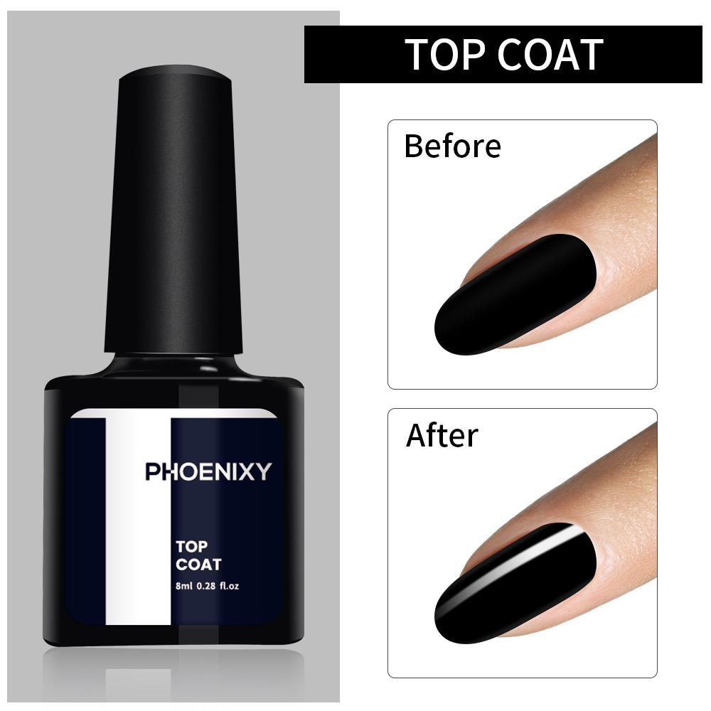 PHOENIXY 8ML/14ML Top Coat Gel Polish UV Transparent Nagel Gel Langlebiges Soak Off Gel TOP