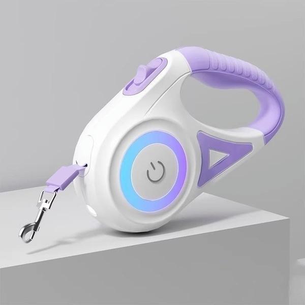 5M/3M Hundeleine, verstellbare Leine für Hunde, Haustierbedarf mit LED-Licht für kleine, mittelgroße und große Hunde, zum Spazierengehen, Laufen, Welpen, Haustierzubehör 3M white