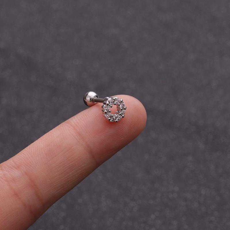 Blatt Edelstahl Knorpel Nagel Ohr Nagel Für Frauen Zurückschieben Ohr Knochen Nagel Helix Ohrring Kristall Mode Schmuck 15
