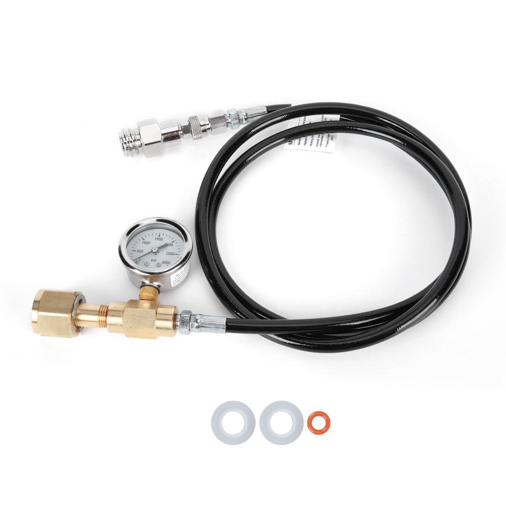 DIN477 1,5 m Schwarzer Sodaschlauch mit 3000 psi Manometer Kit Zubehör für SodaStream/Soda Club