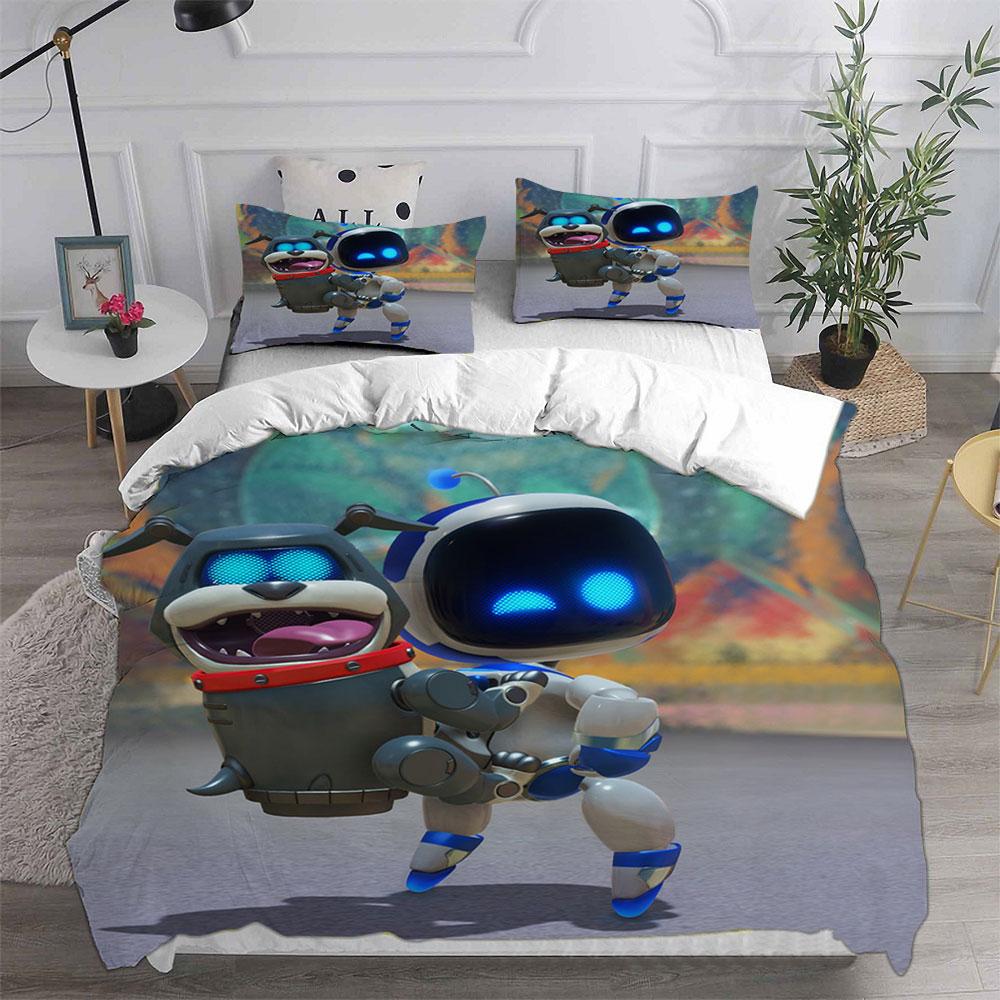 ASTRO BOT Bettwäschesets Bettdecke Steppdecke Bettbezug Kissenbezug 2-3-teilige Sets Kinder Erwachsene Schlafzimmer Dekoration Kindergeschenke AU Double180x210cm