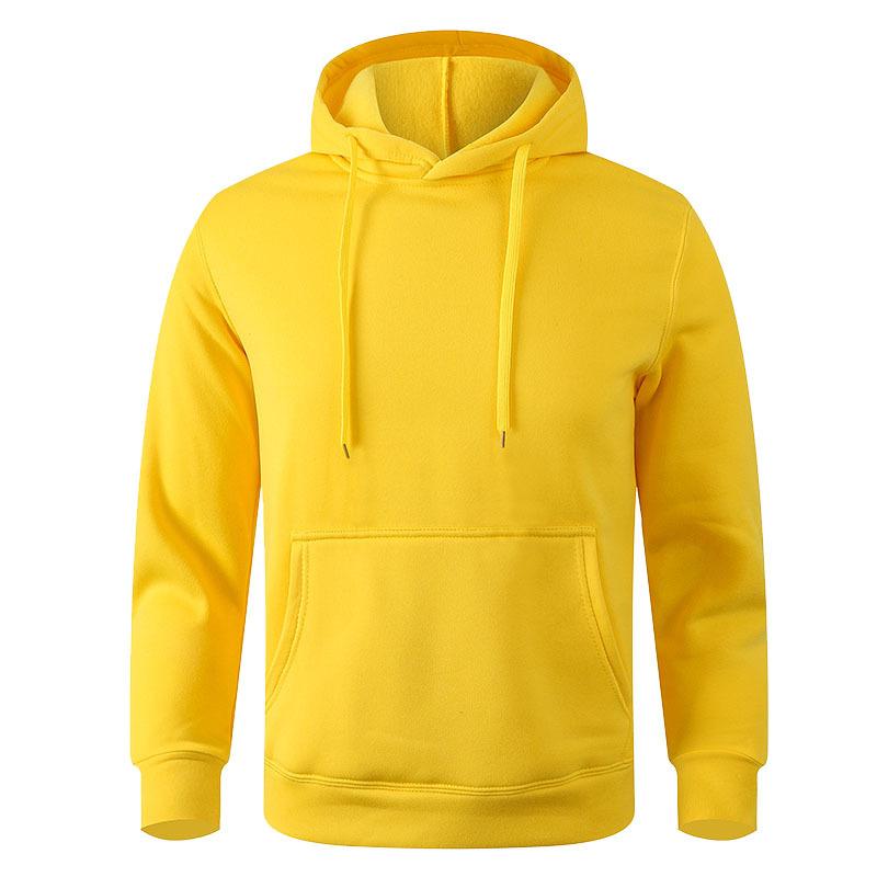 Männer Casual Hoodies Fleece Hip Hop Solide Pullover Sweatshirt Männer Sportswear Kleidung Sweatshirt männer Kleidung S gelb