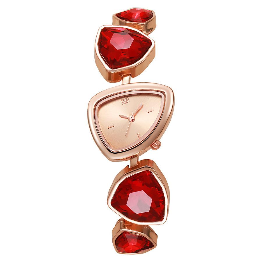 Damen Kreative Unregelmäßige Kristalluhr Quarz-Armbanduhren Armbanduhren
