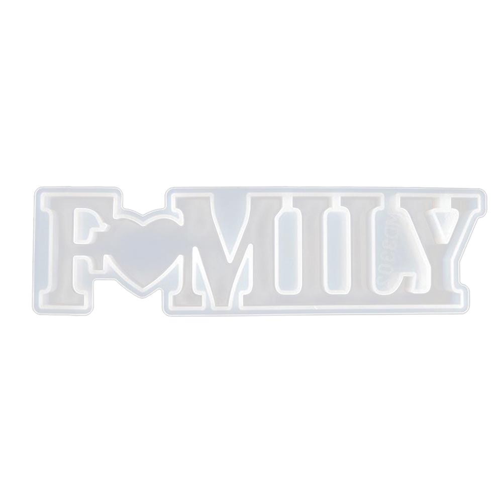 Puntos Home Silikon DIY Familie Liebe Epoxidharz Gussform Ornament Herstellung Form Family*