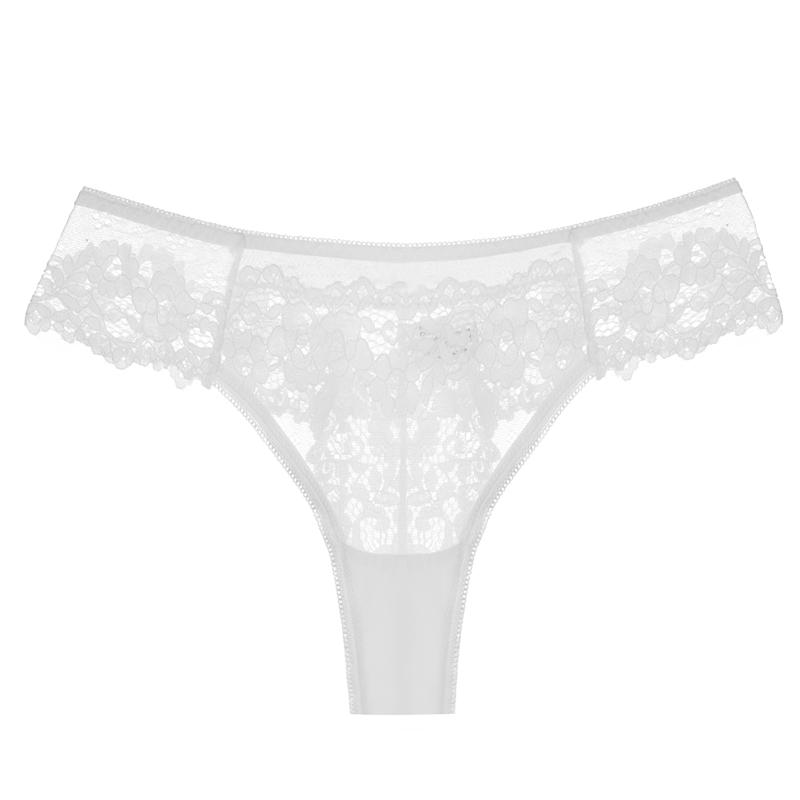 Sexy Höschen Für Frauen Unterwäsche Spitze Low-taille Solide Unterhose frauen Dessous Transparent Tanga Aushöhlen Weibliche Slips XL weiß