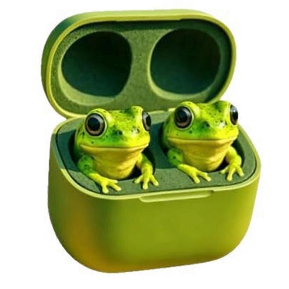 Frosch-Kopfhörer Bluetooth-Kopfhörer mit Ladecase, Geräuschunterdrückung, IPX4 Wasserdicht In-Ear Kabellose Kopfhörer