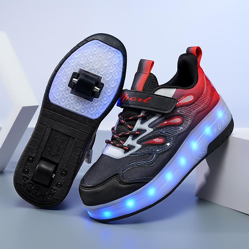 Kinder Rollschuhe Mädchenschuhe Vierrad-Rollschuhe Student Unsichtbare Rollschuhe mit Rädern 40