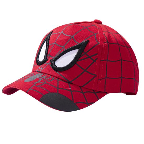 Kleinkind Kinder Unisex Spiderman verstellbare Baseballkappe Snapback Hip-Hop Sonnenhut rot
