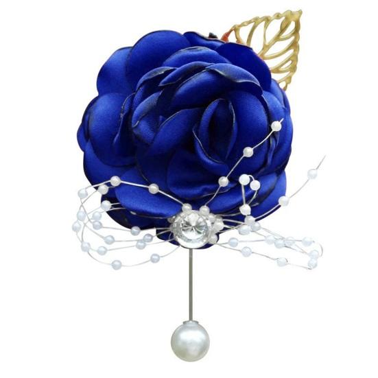 Rose Handgelenk-Corsage Boutonniere, feine Verarbeitung, Strass-Corsage, elegante Hochzeits-Blumen-Accessoires Corsage