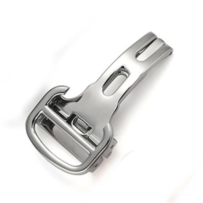 12 14mm 16mm 18mm 20mm Metalluhrschließe für Cartier-Uhr, blaues Ballonarmband, Schmetterlingsfaltschließe, Edelstahlschnalle 16mm