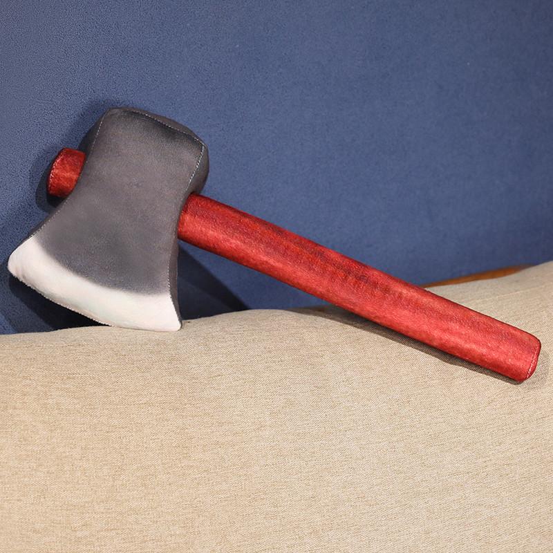 40cm Axt Plüschkissen Wie Echte Bauernarbeiter's Stofftier Instrument Requisite Dekoration Männer Geschenk red