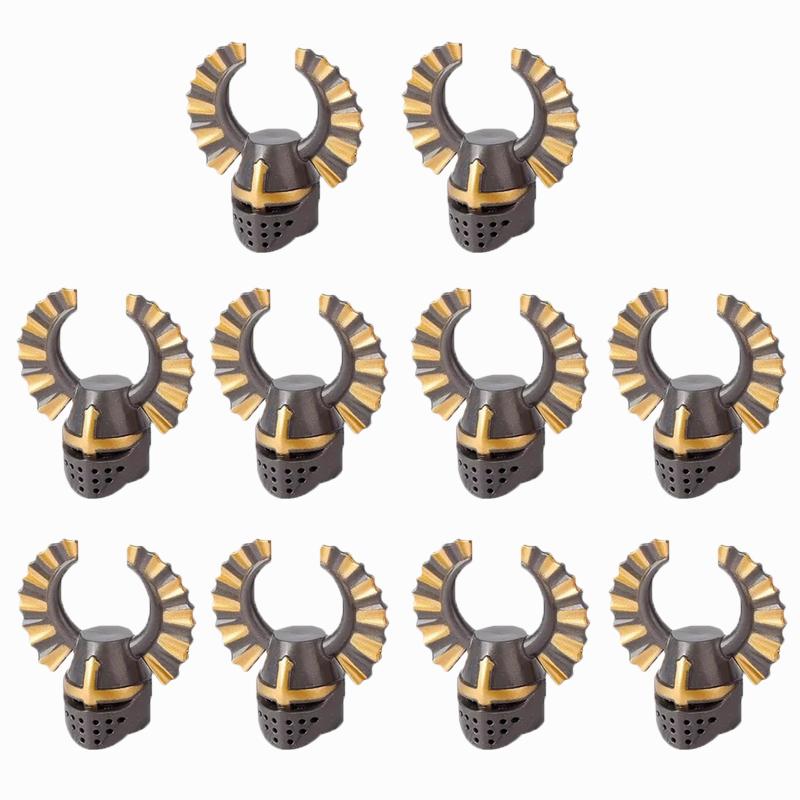 MOC Militär Mittelalter Bausteine Solider Burg Ritter Figuren Geschenke Waffen Kreuzzug Helme Krone Speer Mini Steine QT012