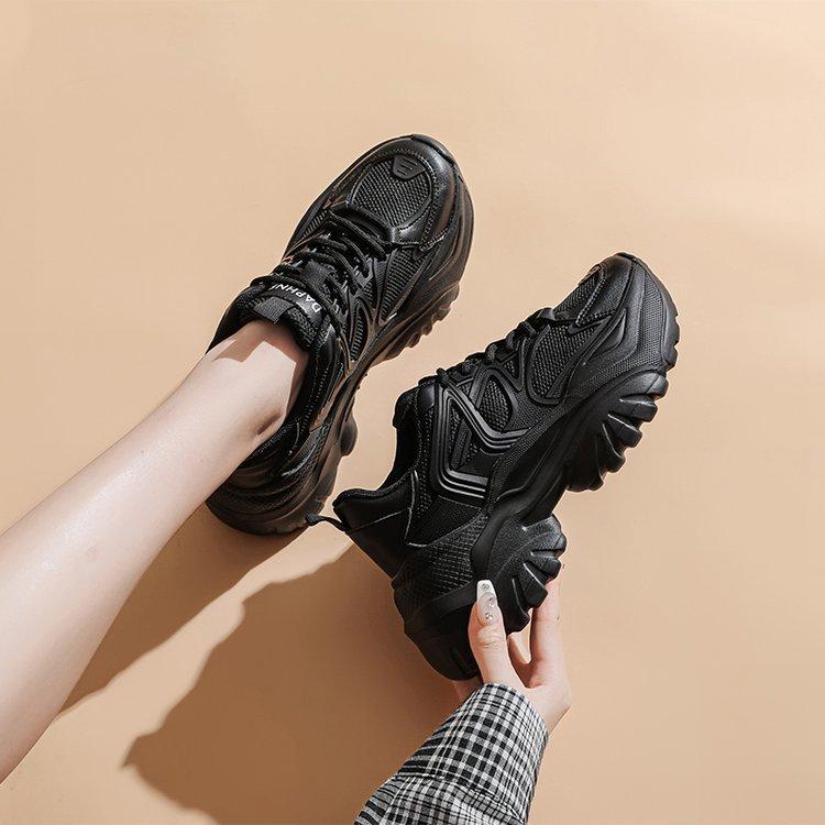 Daddy Schuhe Damen Winter Neu Gummi Weiche Sohle Damen Schuhe Einfarbig Süßer Cooler Stil Damen Freizeit Sneaker Damen 40