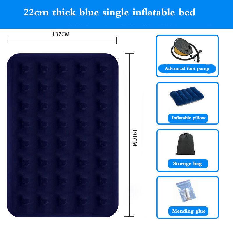 Multi-Size-Luftmatratze Schlafzimmer Luftmatratze Mittagspause Klappbett Luftpumpe Luftkissen Doppel Home Luftbett 137*191*22cm