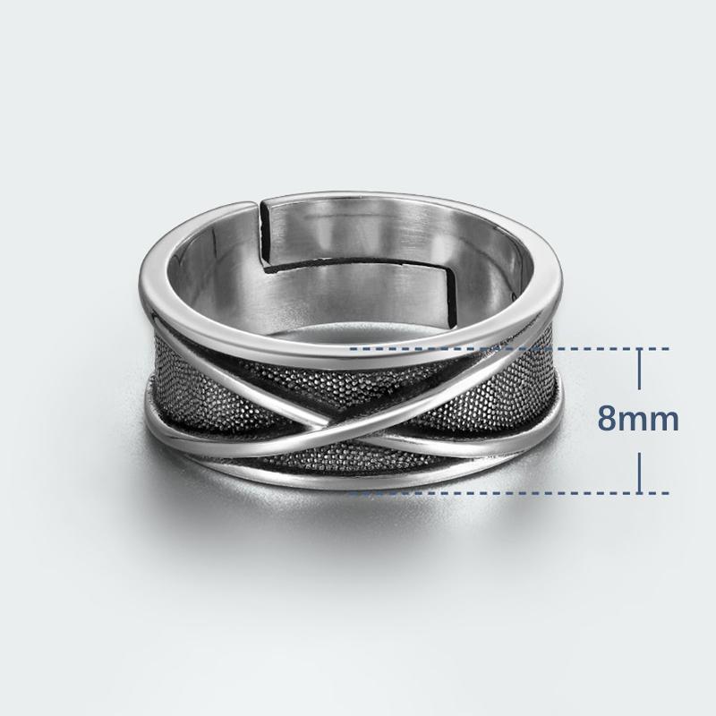 Retro Zeit Raum Goku Schwarz Ring Punk Gothic Offener Ring Für Männer Handgemacht Unisex Designer Schmuck Zubehör OneSize