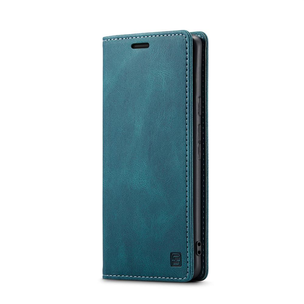 Luxuriöses Flip-Case aus echtem Leder mit Magnetverschluss für Huawei P30 P50 P30 Lite, Kartensteckplatz, Ständer, stoßfest, faltbarer Halter, vollständiger Schutz Huawei P30 Lite blau