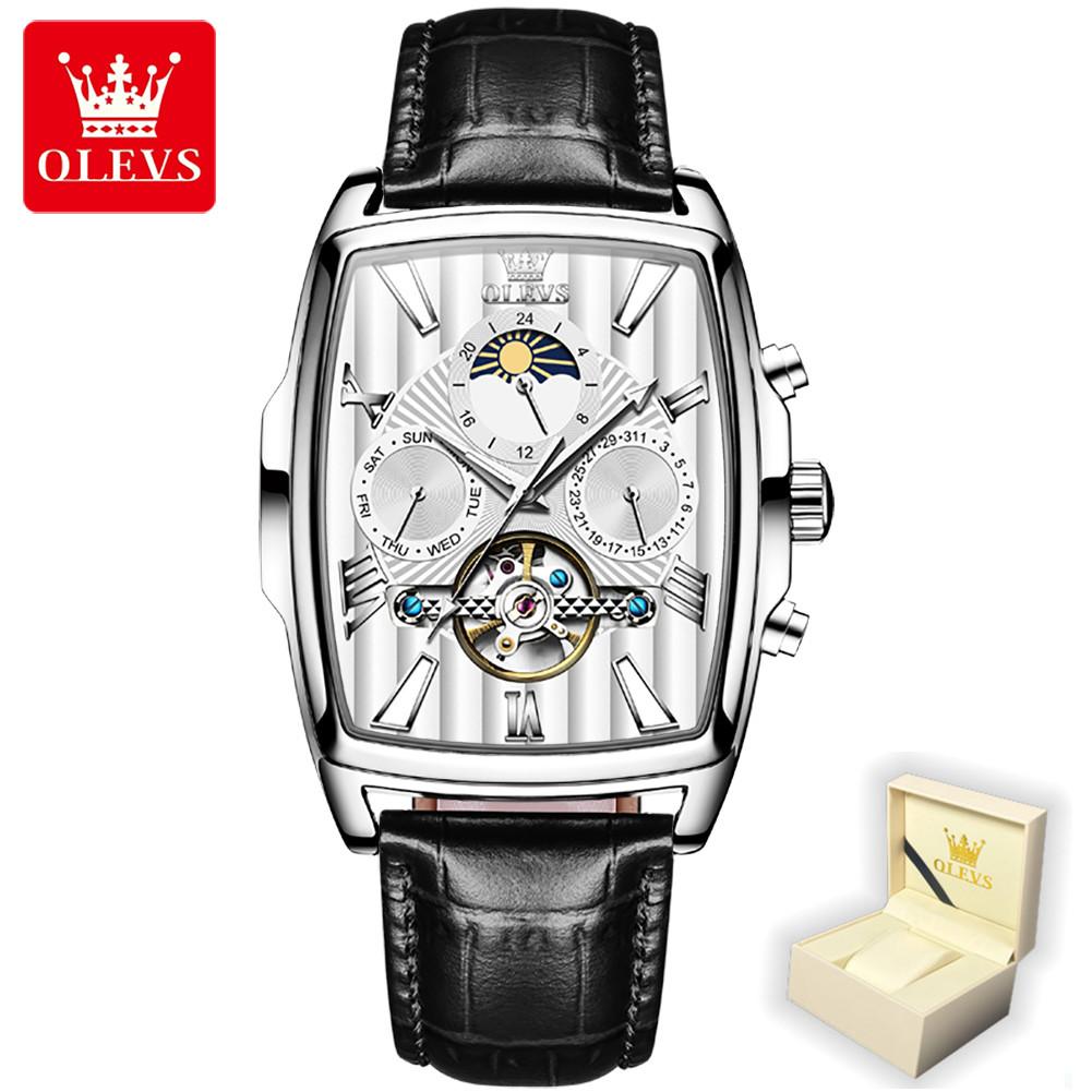 OLEVS Herrenuhr Multifunktionale Tourbillon Automatische Mechanische Uhr Herrenuhr