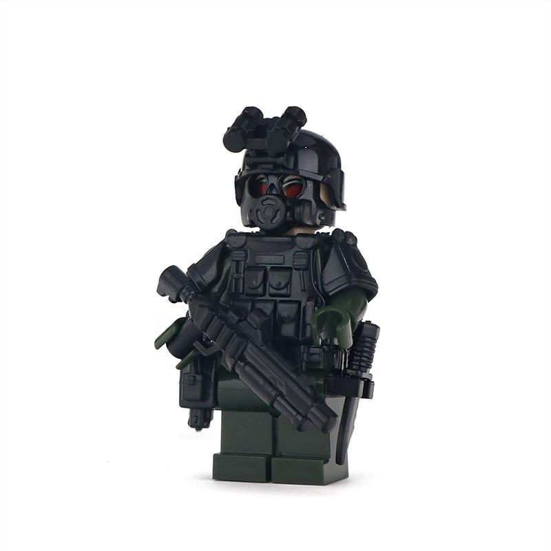 Militärische Spezialeinheitspistole, moderner Soldat, Polizei, MOC, SWAT, Militärwaffen, Minifiguren, Baustein, Kinderspielzeug grün