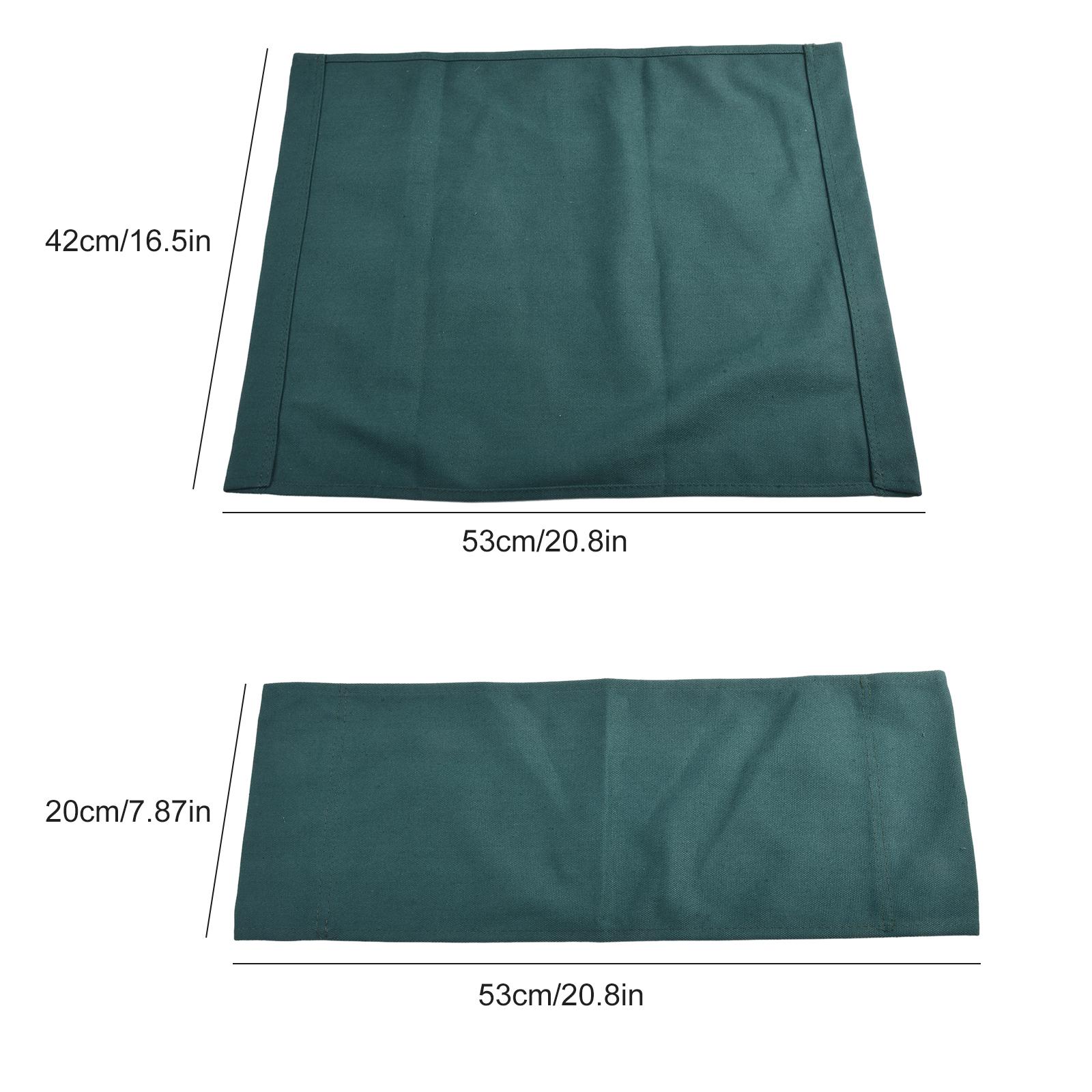 2 stücke Dunkelgrün Leinwand Rückenlehne Sitz Tuch Für Kreuz Klapp Regiestuhl Freizeit Hocker Sitz Outdoor Camping Angeln Leinwand
