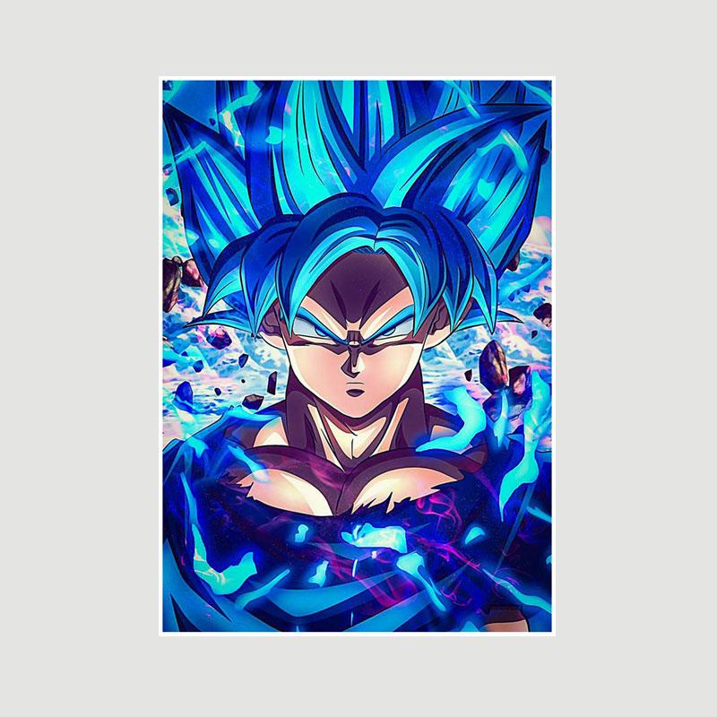 Klassische Anime Dragon Ball Poster Weißes Papier Vintage Poster Dekor HD gedruckte Wandkunst Malerei Innenwandbild Wohnzimmer Dekoration Bilder 42x30cm