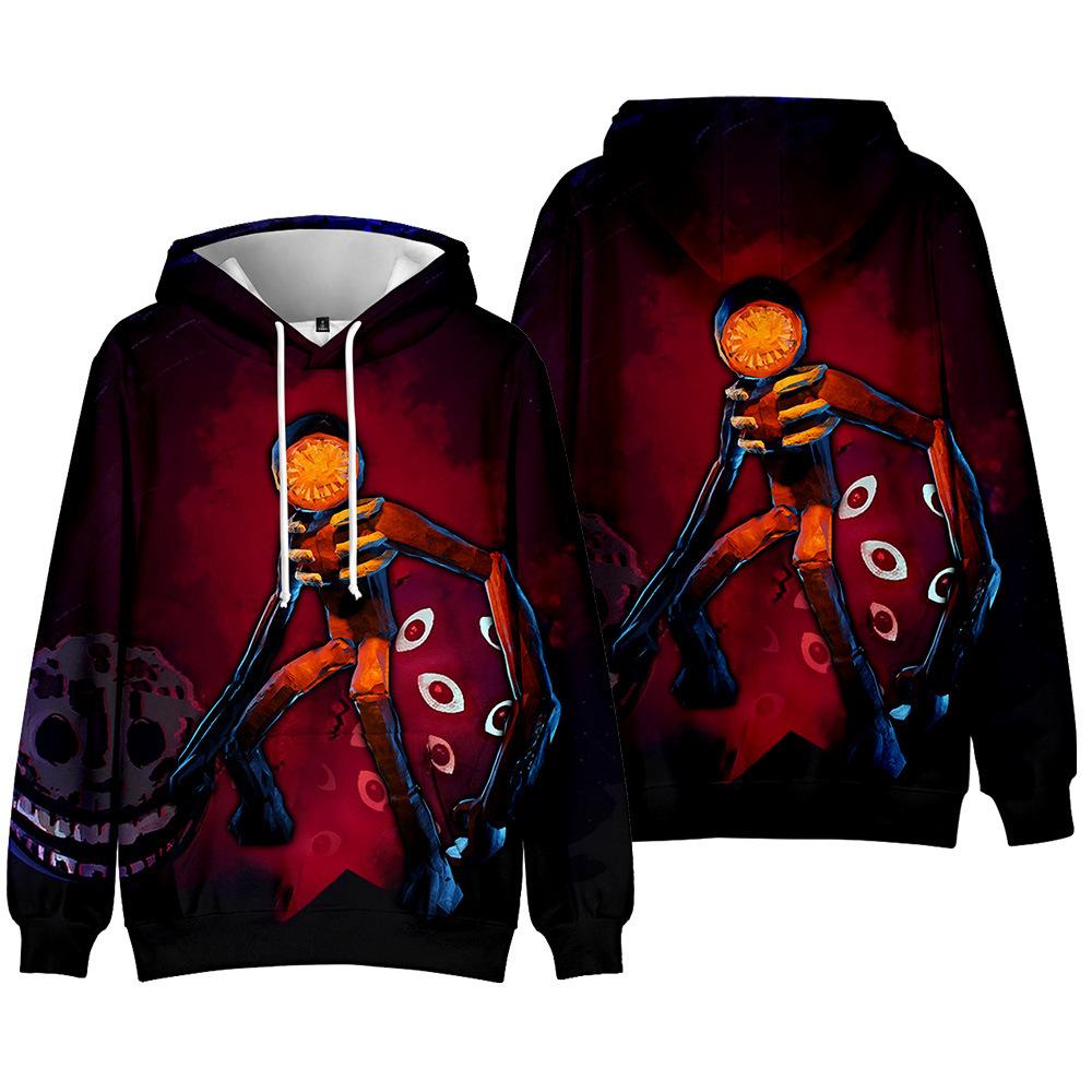 16 Farben Damen Herren Türen Roblox Figur Cartoon Print Kapuzenpullover Rundhals Sweatshirts Mann Reise Pullover Männlich Oberteil Streetwear Outdoor Trainingsanzug S orange