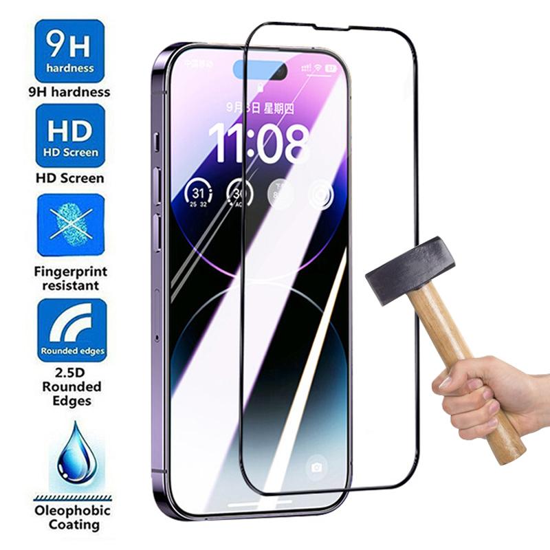 Anti-Burst-Hartglas für Apple iPhone 14 Plus 13 Mini 12 11 Pro Max Displayschutzfolie iPhone X XR XS Max Schutzfolie For iPhone 7Plus/8 Plus