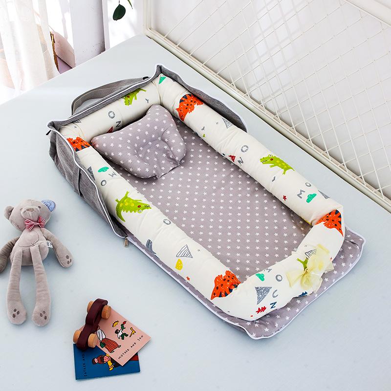 Tragbare Hermommy Baby Nest Kissen Tasche: Grenzüberschreitende Mama-Tasche & Bett-im-Bett-Krippe 85x45 cm