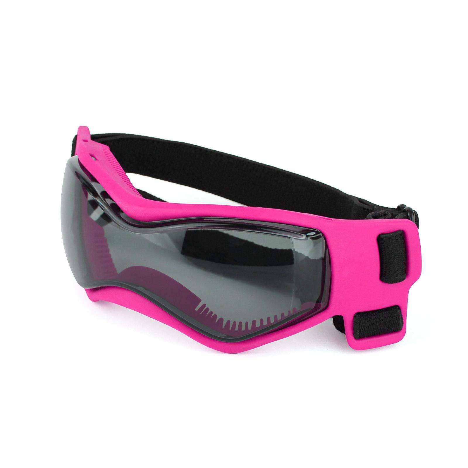 Hundebrille für kleine Rassen, Hundesonnenbrille, UV-Sonnenbrille für Hunde, winddicht, weicher Rahmen, verstellbare Riemen für kleine/mittelgroße Hunde, Welpen M