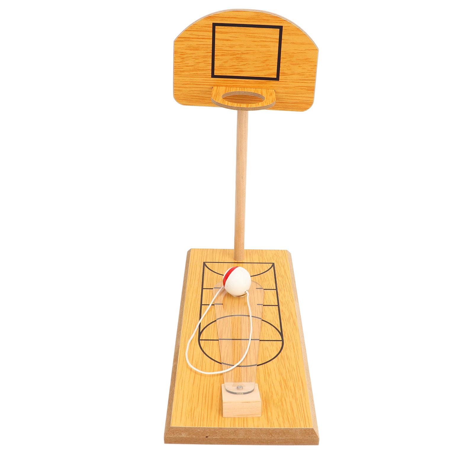 Hölzliches Tisch-Basketballspiel Finger-Basketballkorb Schießspielzeug für Eltern-Kind-Interaktion