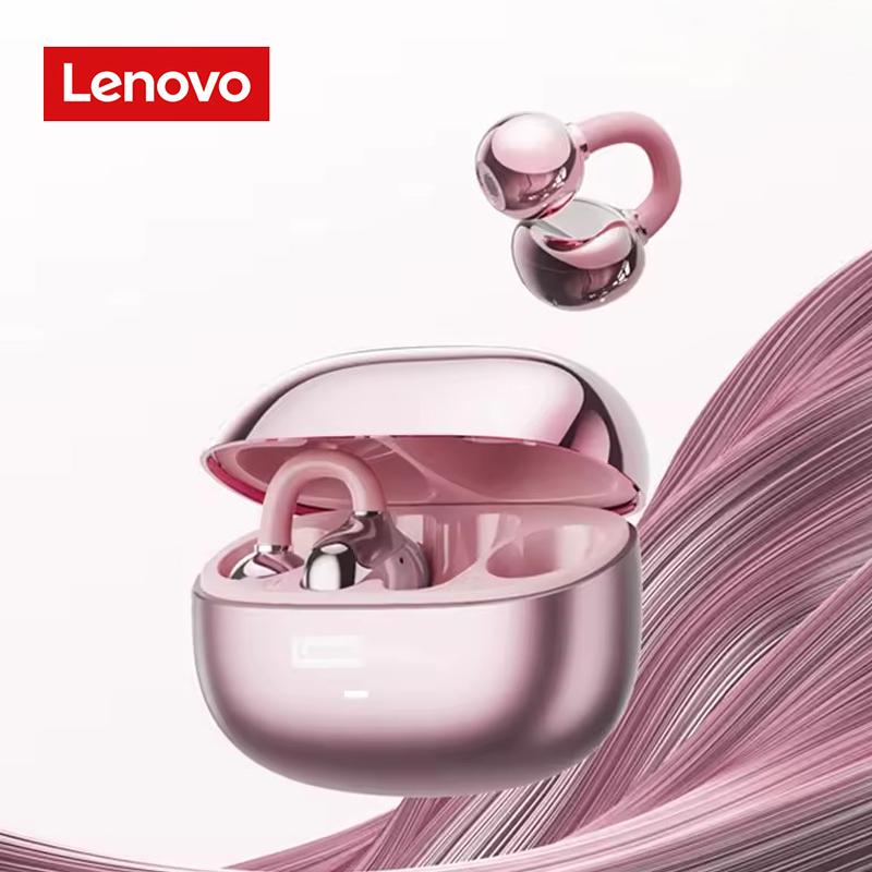 Lenovo LE302 Kabelloses Bluetooth 6.0 Headset Lange Akkulaufzeit Sport-Ohrbügel-Kopfhörer HIFI Stereo Geräuschunterdrückende Kopfhörer rosa