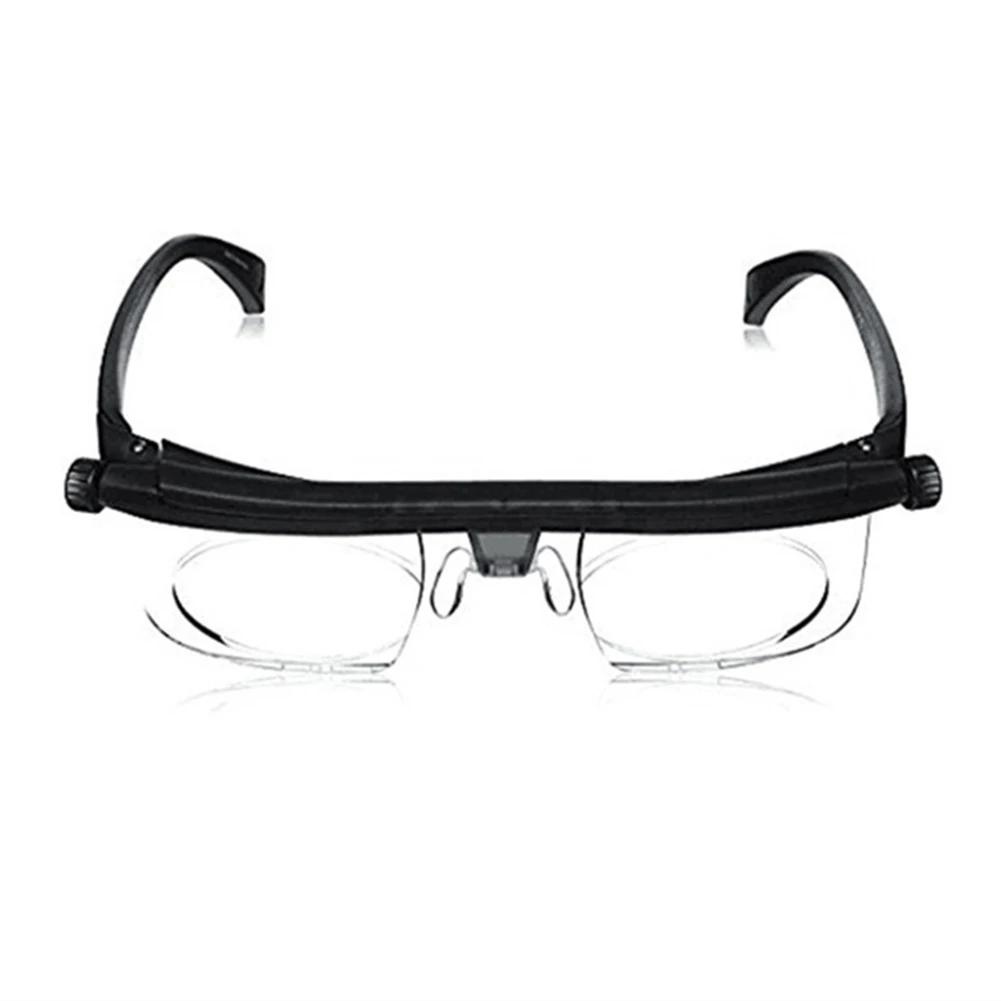 Brille mit einstellbarer Stärke, variabler Fokusdistanz, Zoom-Brille, schützende Vergrößerungsbrille mit Aufbewahrungstasche