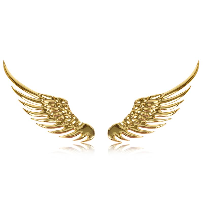 Engelsflügel, 3D-Metall-Autoaufkleber, Adlerflügel, persönlicher Autoaufkleber, Fenster, Stoßstange, Karosserie, Emblem-Aufkleber gold