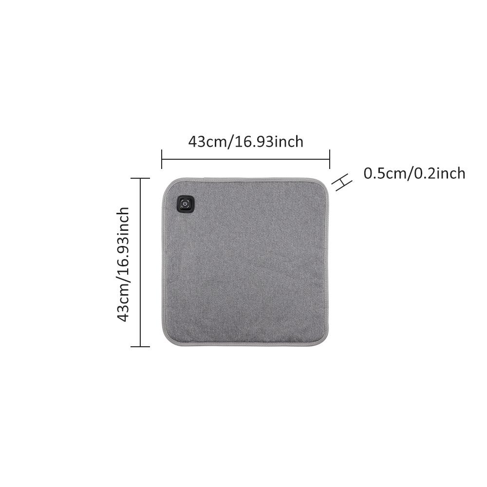 5V USB Elektrisches Heizkissen Beheizbares Sitzkissen 3 Temperaturstufen Campingstuhl Heizmatte Perfekt für Outdoor-Camping Büro
